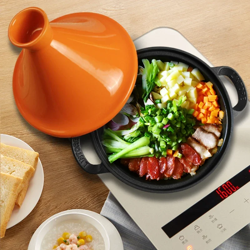 Tagine Clay Pot - 26 cm Fas Demir Tenceresi, Yüksek