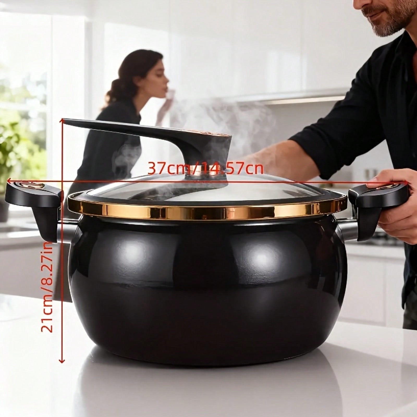 1 Adet Büyük 8.45QT Yapışmaz T - Home Cooking Fast Foods incelemesi ve fiyatı